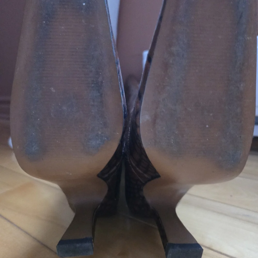 L'Intervalle Elegant Brown Crocodile-Embossed Leather Knee-High Boots - Picture 6 of 11